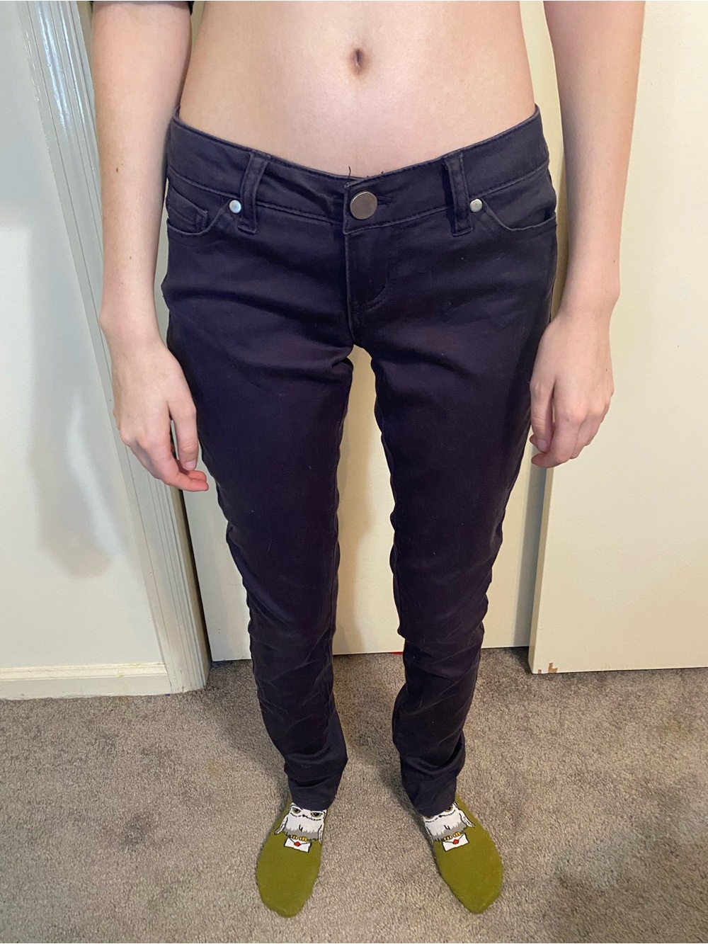 dELiA*s Skinny Pants in Navy Size 1 Junior slim fit low rise y2k mall fashion